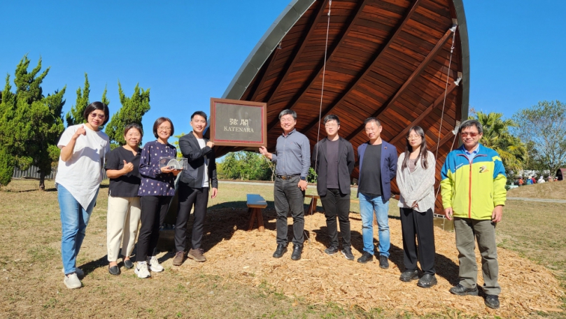 新式木構「弦閣」落腳東勢林業文化園區  成打卡新景點