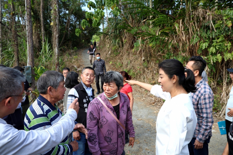 許縣長會勘鹿谷鄉陳情案 簽核近1,200萬元道路等改善工程