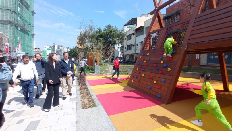 新竹市東光公園綠帶完工啟用  高虹安：打造自然漫步空間