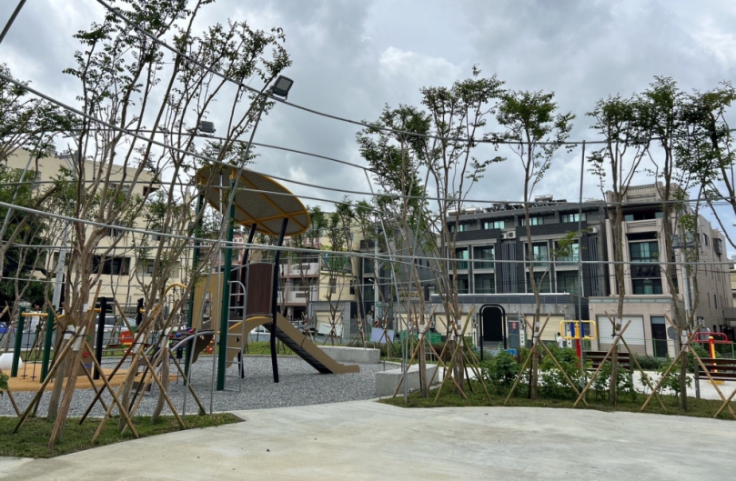 打造嶄新親子遊戲空間   中市大肚區王福公園「自然遊戲場」完工開放