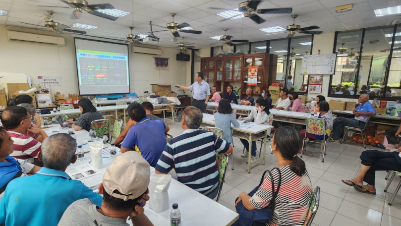 防青蔥滋生捲葉型炭疽病  台中市大甲區農會農業試驗所進行指導交流