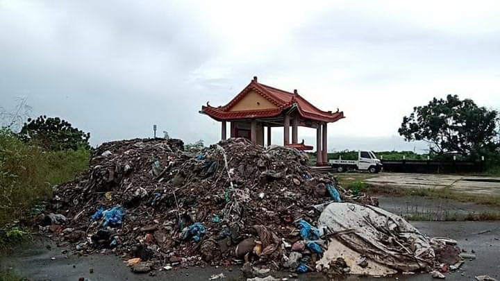 將軍金興宮白礁亭遭丟廢棄物 學甲警追兇