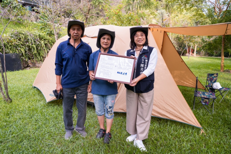 中市首家原住民地區既有露營場取得設置登記  觀旅局輔導露營場合法化邁向新進程