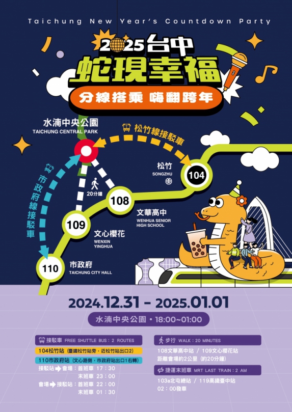 中捷跨年夜延長營運至凌晨2時   陪您迎接2025