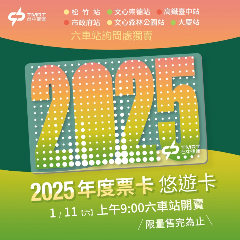 以聲音為主題！台中捷運2025年度票卡開賣   1月11日六車站限量販售