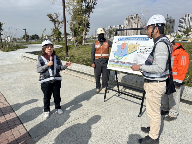 中市地政局長吳存金新年巡視慰問工程團隊  期許施工品質、安全衛生更上層樓