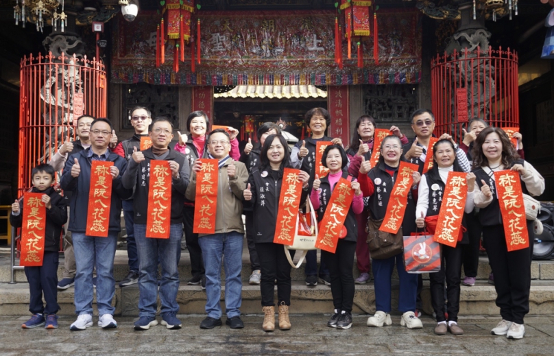 （影音）／北港朝天宮熱鬧迎春！揮毫贈春聯　「祢是阮ㄟ花蕊」新歌傳遞娘媽祝福