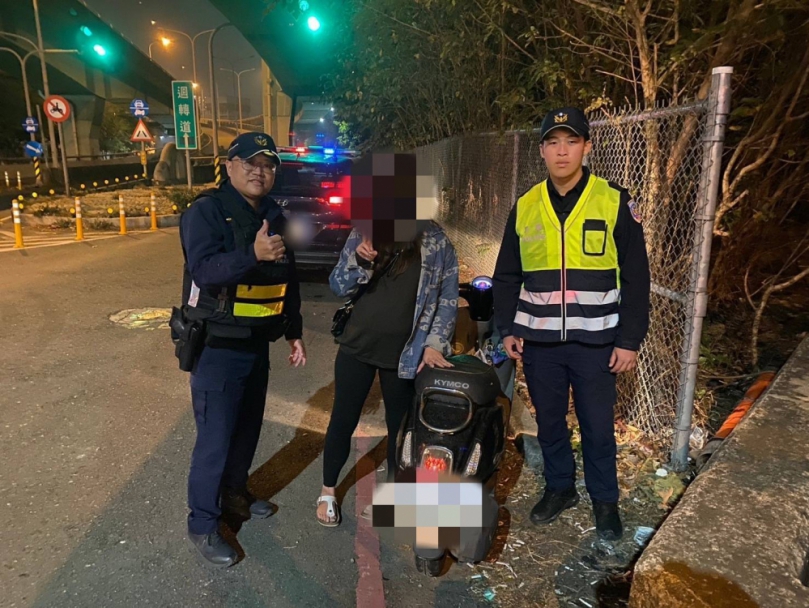 年前赴面試  女子高鐵站區迷路  機車騎到沒油  烏日暖警即刻救援助返家