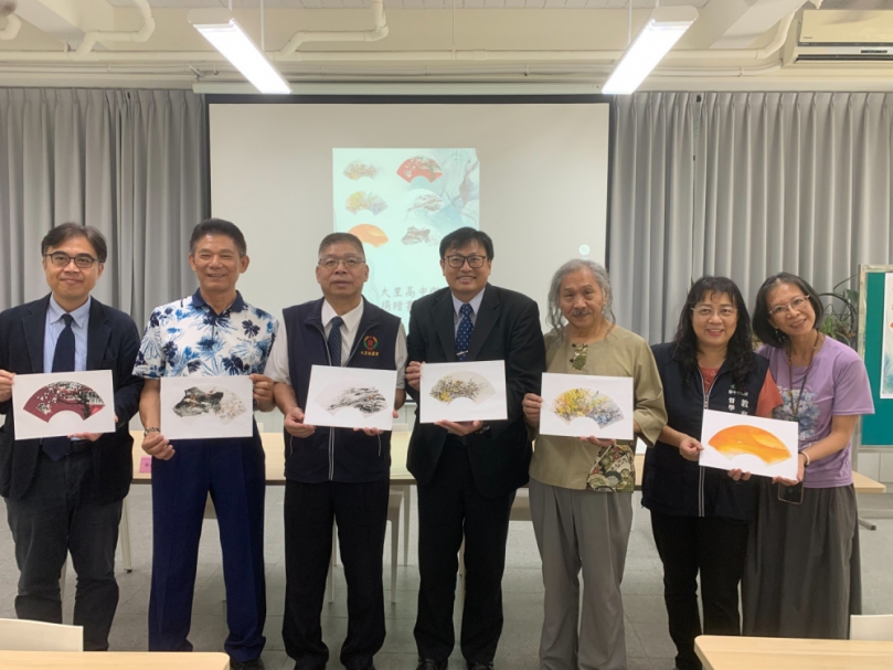 何木火賴東陽攜手捐畫 大里高中共期緣起不滅