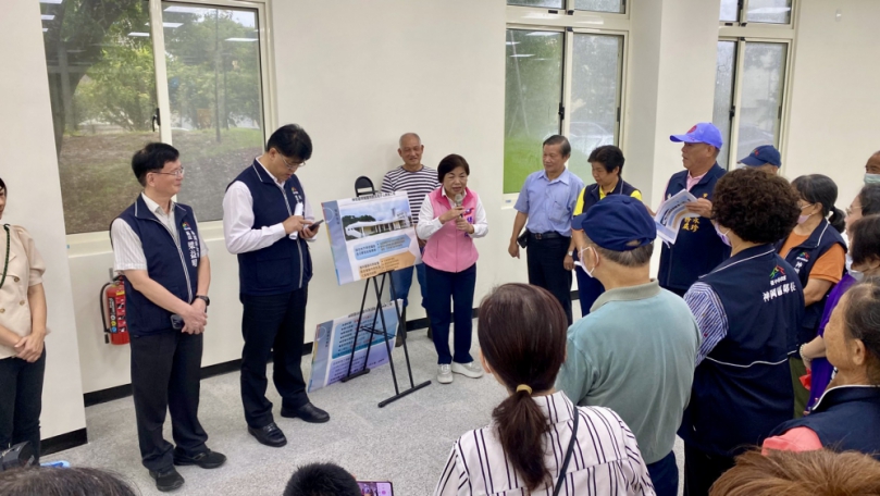 楊瓊瓔開箱神岡圳堵活動中心   融合綠意圓弧設計獲好評