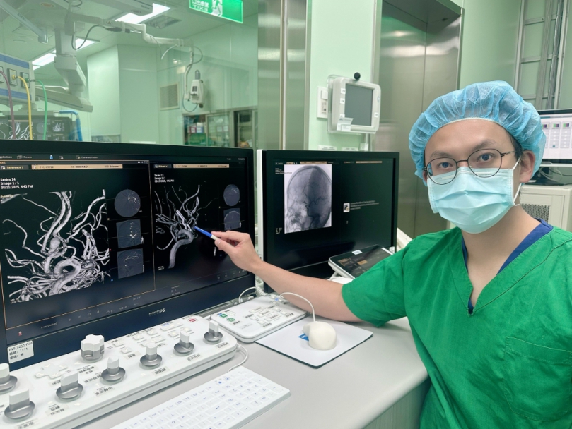 劇烈頭痛差點要命！腦動脈瘤突發破裂引發蜘蛛網膜下腔出血  豐原醫院複合式手術室結合即時血管攝影  黃金時間搶回一命