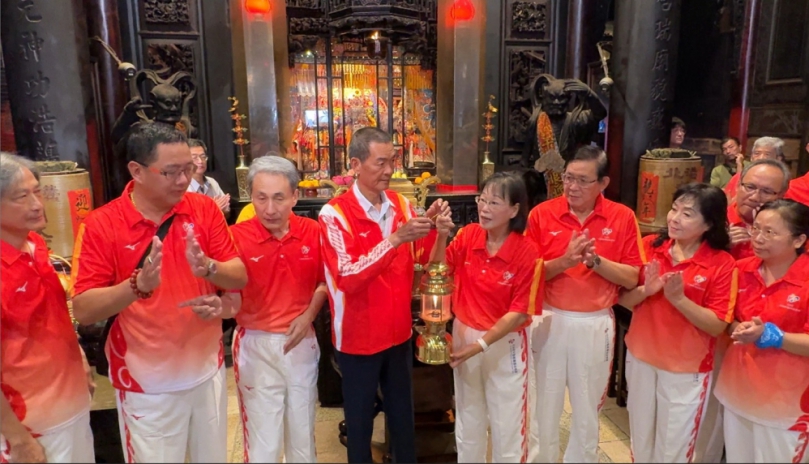 （影音）／聖火母火取自北港朝天宮萬年香火　雲林114全國運動會傳遞希望之光