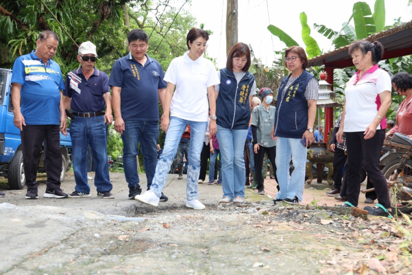 許縣長會勘中寮鄉簽核18件逾2,100萬元改善工程