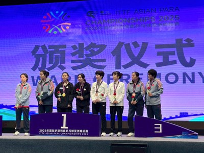 台中之光林姿妤勇奪帕拉桌球亞錦賽三金寫下「三金大滿貫」壯舉