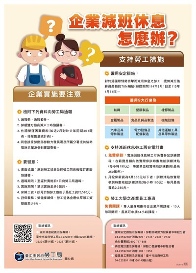 產業員工專班及再充電計畫！中市勞工局攜手勞動部中分署助勞工穩定就業