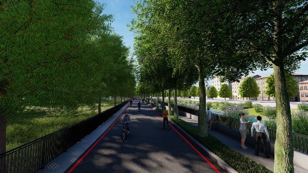 打造休憩與生活美學新亮點 豐原區「旱溪水岸阿勃樂道」開工！