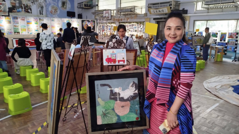 新竹市行動藝術館民富國小終站盛大開幕   湖畔畫會彭碧鈴：期待明年再見！