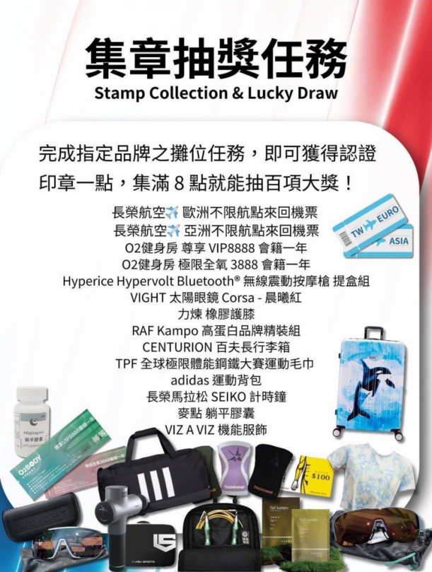 全球極限體能鋼鐵大賽點燃台中！ 全民集章挑戰同步開戰　集滿抽長榮航空歐美來回機票