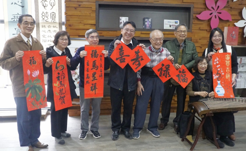 （影音）／北港高中名家揮毫迎新春　書畫中琴音傳遞滿滿年味