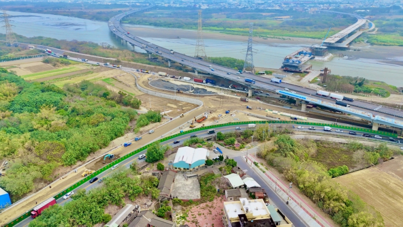 用路人注意！彰化和美端橋梁引道施工   2月6日起台61乙東行線進行交通管制