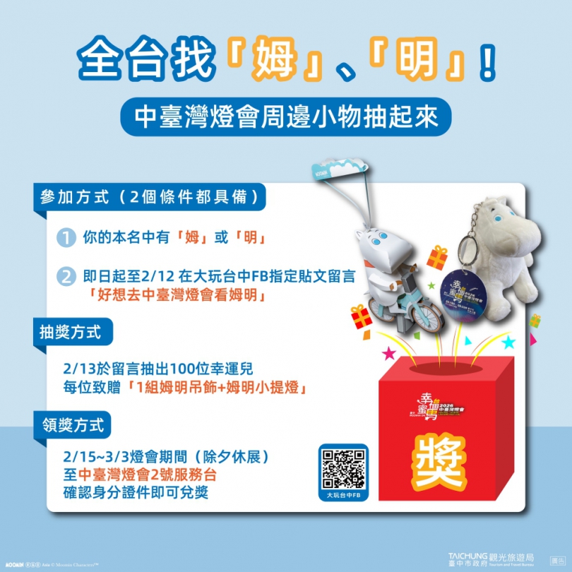全台找「姆」「明」！中台灣燈會聯名姆明一族　百名幸運兒抽限量周邊