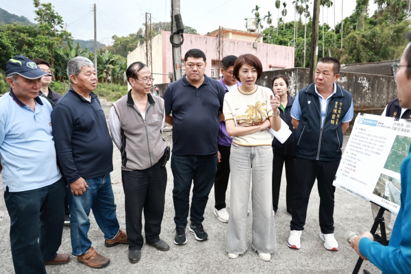 許縣長會勘集集、竹山多處農水路工程 簽核近1200萬元經費改善