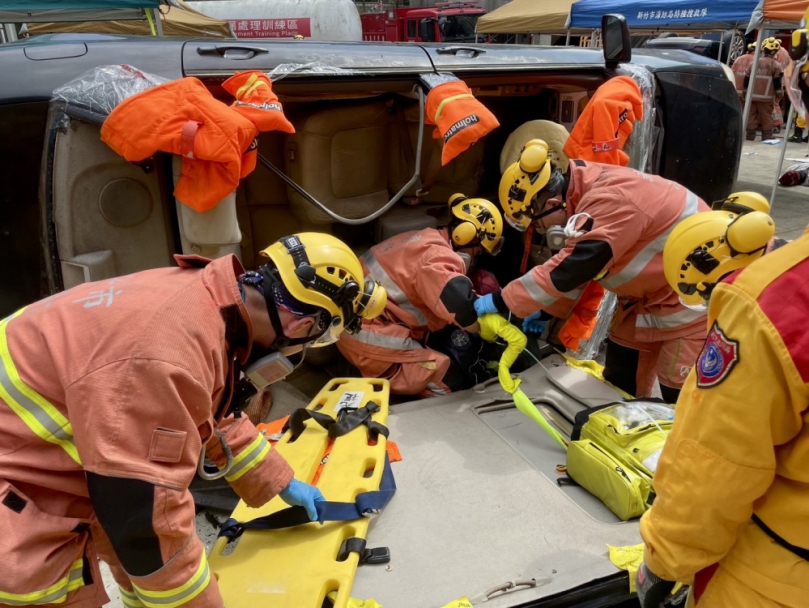 竹市提升消防員救助專業   精進車禍救援專業量能