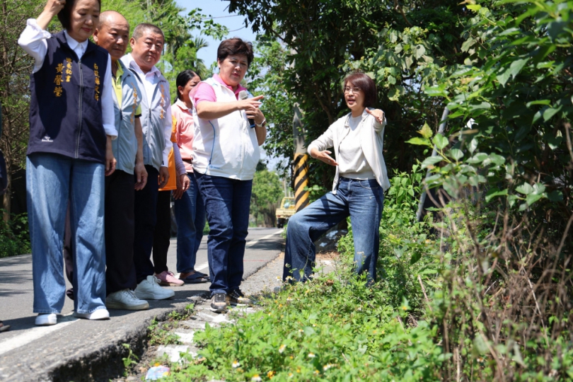 許縣長水里會勘，加速改善道路、排水