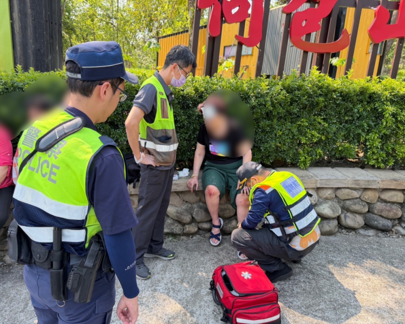 賞花變驚魂！老婦古坑公園跌倒　暖警即刻援助化險為夷