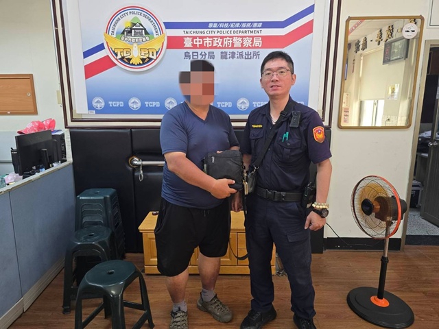 獨自南下追媽祖卻搞丟家當  香燈腳絕望求助  烏日警用「這招」助尋回