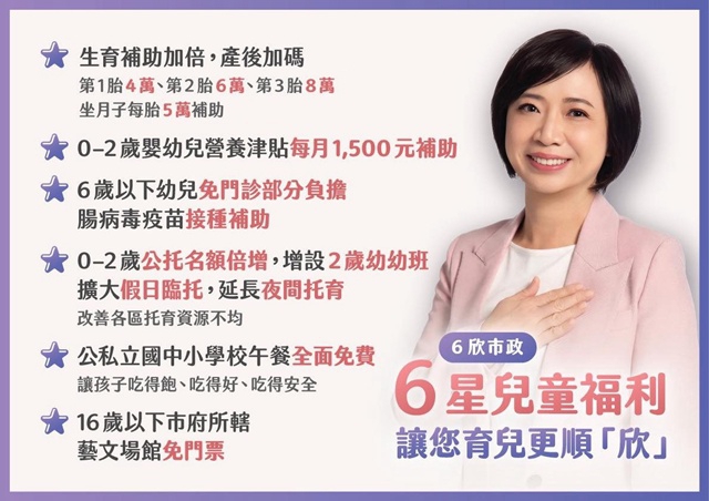 民進黨台中市長參選人、立委何欣純提16歲以下台中孩子免費入場：綠美圖應是台中孩子共同的文化教室