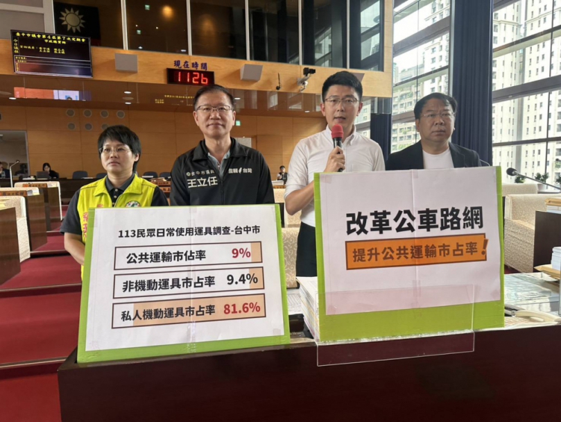 公車運量連年下滑議員批市府逃避問題台中陷入汽機車雙重依賴