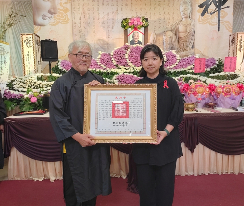 新竹市傳統工藝「花燈」保存者蕭在淦辭世文化部代頒總統褒揚令