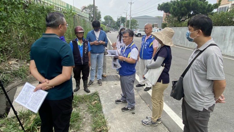 神岡中山路360巷逢雨必淹  立委楊瓊瓔、市議員羅永珍會勘揪淹水主因