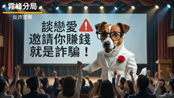 霧峰人氣反詐汪王子化身「感情大師」！幽默脫口秀揭密愛情詐騙