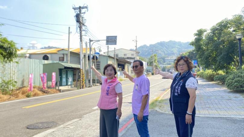 潭子潭興路拓寬將完工   立委楊瓊瓔再爭取潭子區公所、新興國小前9座電桿地下化