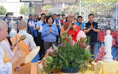 斗六籽公園風雨球場啟用祈福法會　由廣心上人主持張麗善率團隊參與