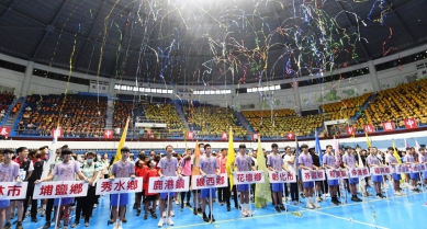 113年彰化縣民運動大會開幕,各鄉鎮市選手。(照片縣府提供)