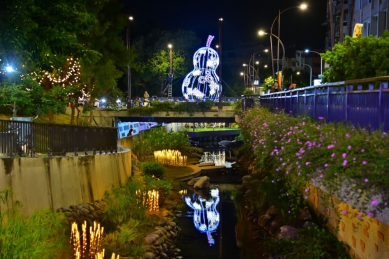 春節假期守護河川不打烊   中市水利局打造葫蘆墩圳燈展迎新春