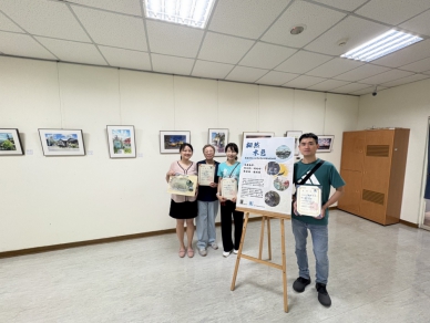 捕捉生活中的美好時光!中市龍井地所「翩然水色」透明水彩聯展登場