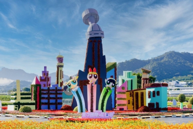 史上最大主花毯亮相！ 飛天小女警主題裝置與限定主題館領航花海奇幻冒險