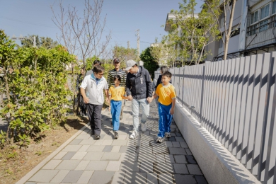 安心安全上下課   新竹市港南國小通學步道今天啟用