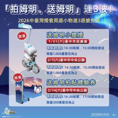 「拍姆明、送姆明」連3波！中台灣燈會周邊小物連3週搶先送