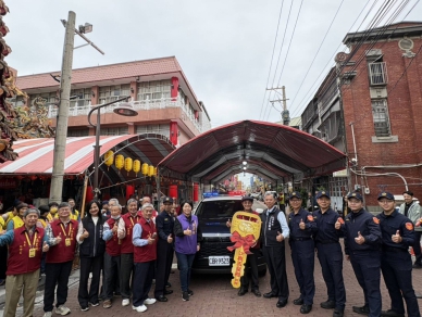 沙鹿玉皇殿捐巡邏車天公威靈顯耀助力警察維護治安交通