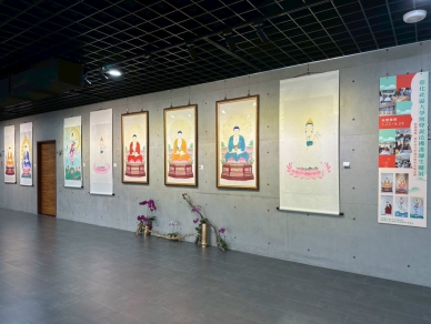 彰化社區大學無聲說法師生佛畫展一個月，大甲展示獲各界至佳好評