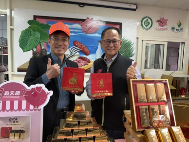 大安農會白沙屯媽祖金磚米登場　官員民代代言促銷展望農產品的價值