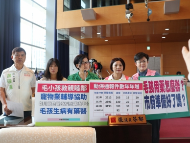 動物用藥新制暫緩施行   多位民進黨台中市議員關切台中27萬犬貓寵物有藥可用