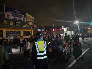 清水警方於大甲媽鑾駕通過轄區將進行交通管制呼籲遵守