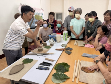 大甲區農會推動生活美學葉脈陶藝課程　展現高齡學習活力