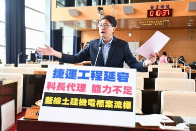 捷運工程局成立1年4個月，至今六位科長全是代理  民進黨台中市議員林德宇批「六代同堂」不僅是能力不足，更是權責不分